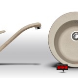 Chiuveta Rotunda ROG 610 cu Baterie Bahia Franke