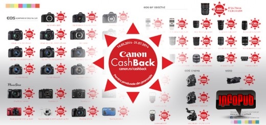 Canon Cashback pentru Produsele din Promotie