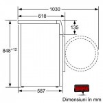 Bosch WAQ28461BY dimensiuni adancime