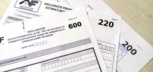 Formulare fiscale ANAF 2016 cu explicatii