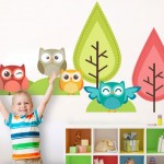 Sticker decorativ Bufnite la joaca Sticker decorativ Bufnite la joaca