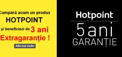Extragarantie 3 ani la toate produsele Hotpoint