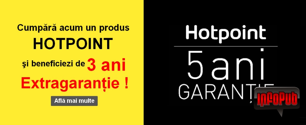 Extragarantie 3 ani la toate produsele Hotpoint Extragarantie 3 ani la toate produsele Hotpoint