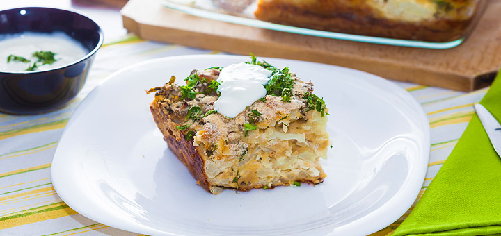 Conopida Gratinata cu Branza si Smantana la Cuptor