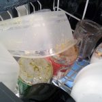 Caserola plastic si borcane murdare
