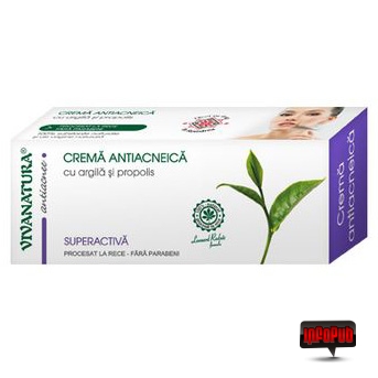 Crema antiacneica 100% naturala cu argila si propolis Crema antiacneica 100% naturala cu argila si propolis