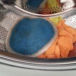 Laveta mop cu aburi murdara inainte de spalare cu detergent din castane realizat manual